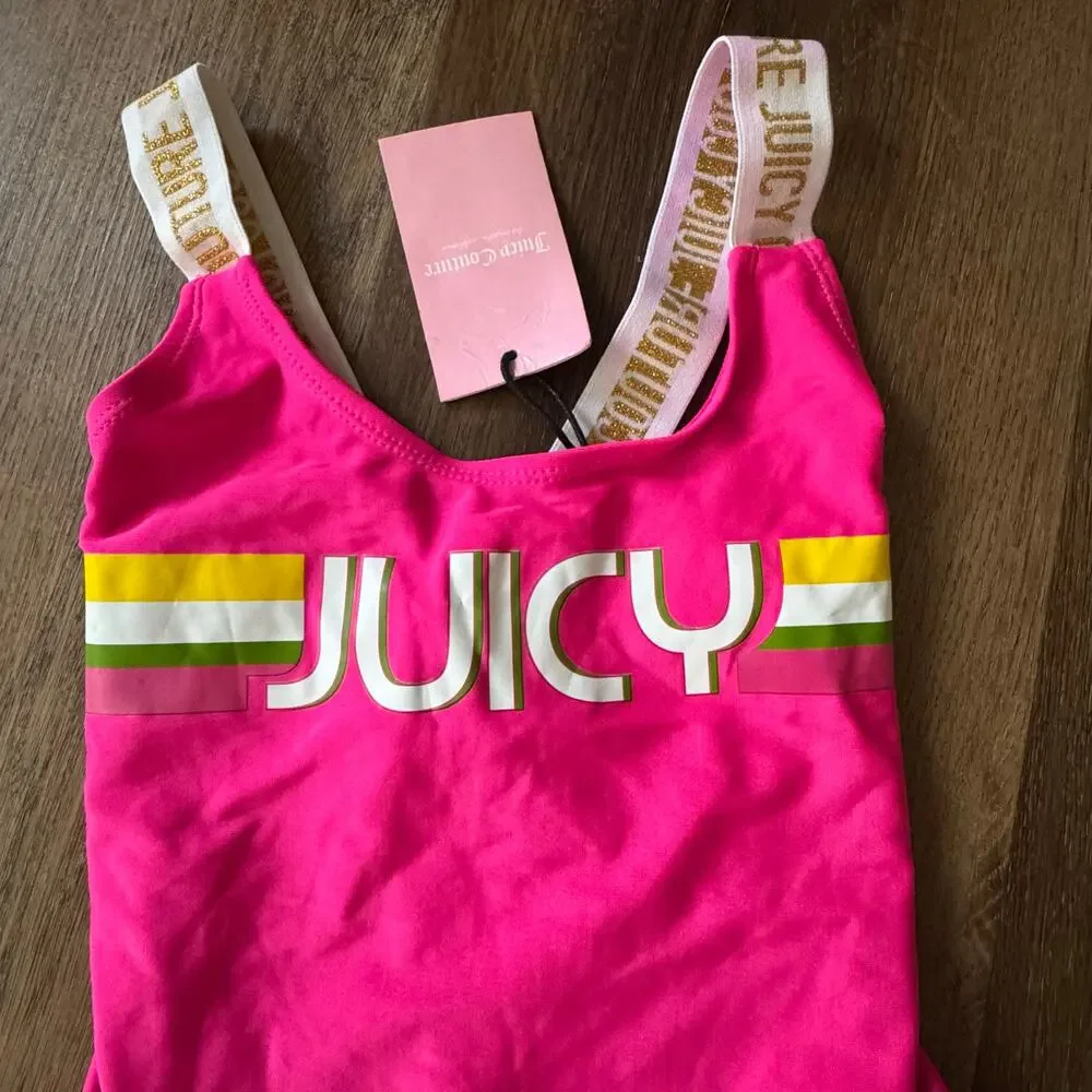 Juicy Couture One Piece Bathing Suit in Pink